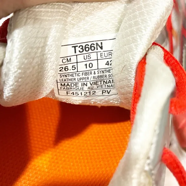 ASICS GEL-NE033 2 0125 WHITE HOT PUNCH FLASH ORANGE Low‎ Top Sneakers Size 10 - Image 6