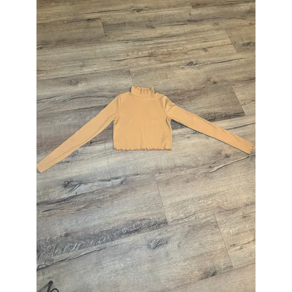 Aerie Ribbed Turtleneck‎ Tan Size Small - Image 3