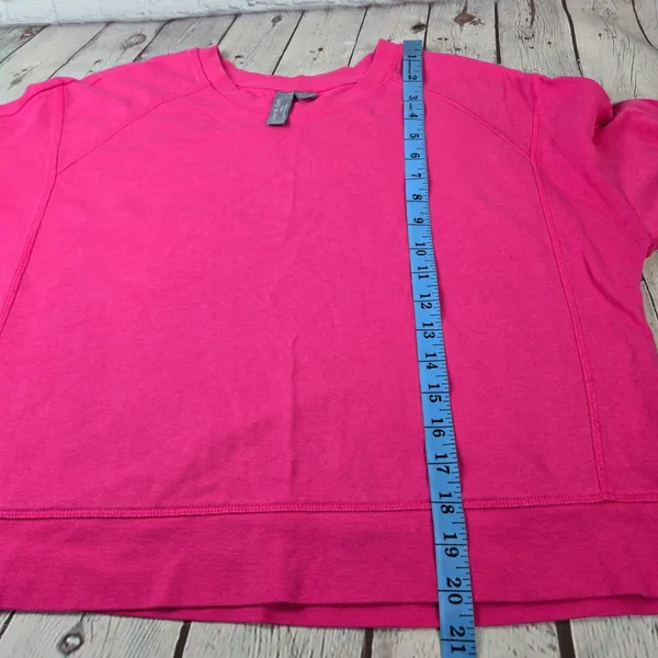 Sweaty Betty After Class Sweatshirt Pink Cropped Thumbhole Pullover US 8 M - Image 8