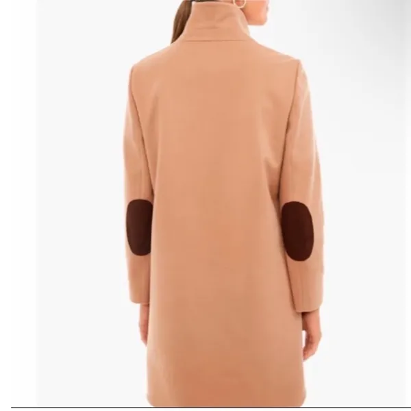 Tuckernuck Emerson coat dress Size Medium Tan Elbow Patch - Image 4