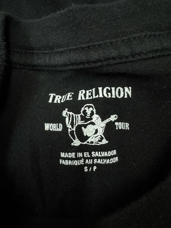True Religion Mens Black Long Sleeve Shirt Size Small - Image 4