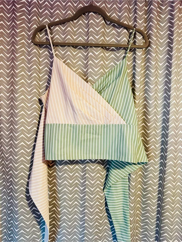 Mare Mare x Anthropologie | Tie-front striped wrap tank top, M - Image 4
