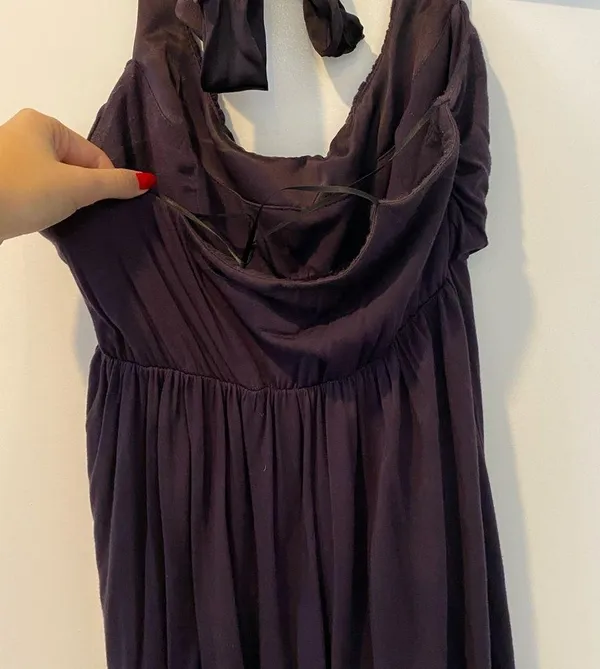 Halter Maxi Dress Purple Size M - Image 3