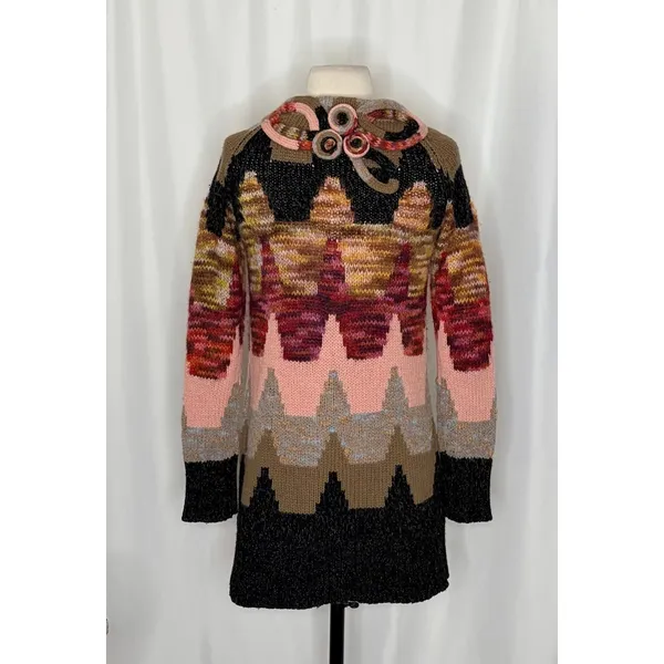 Anthropologie SLEEPING ON SNOW Loops & Angles Cardigan Sweater Wool Small - Image 7
