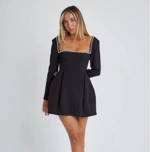 Oddmuse The Ultimate Muse Pearl Dress Black Size XS - Image 8