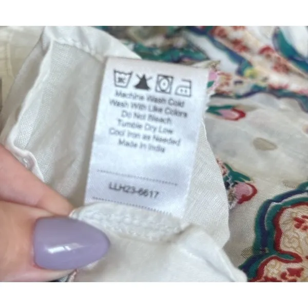 Love‎ The Label Anthropologie 1-Shoulder Floral Mini Dress Medium Smocked Ruffle - Image 5