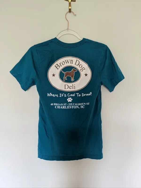 Brown Dog Deli Charleston South Carolina Tee Shirt Blue Bella Canvas Small - Image 5
