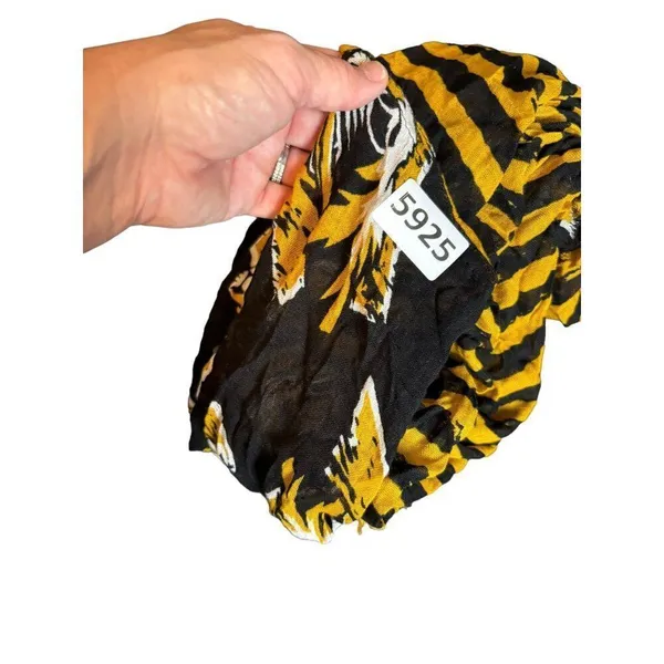 University of Missouri - Mizzou Tiger Print & Yellow Striped Infinity Scarf - Image 3
