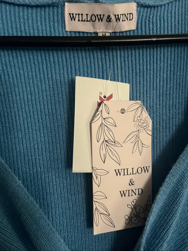 Willow & Wind Long Sleeve Ruched Blue Dress - Image 3