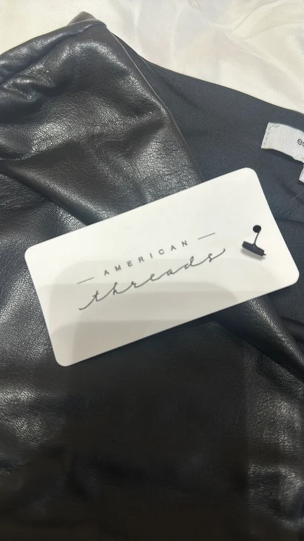 Black Leather Skirt - Image 3