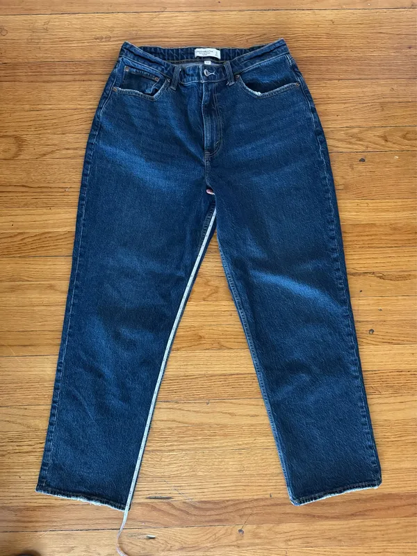 Abercrombie & Fitch High Rise Vintage Straight Jean Size 12 Curve Love - Image 3