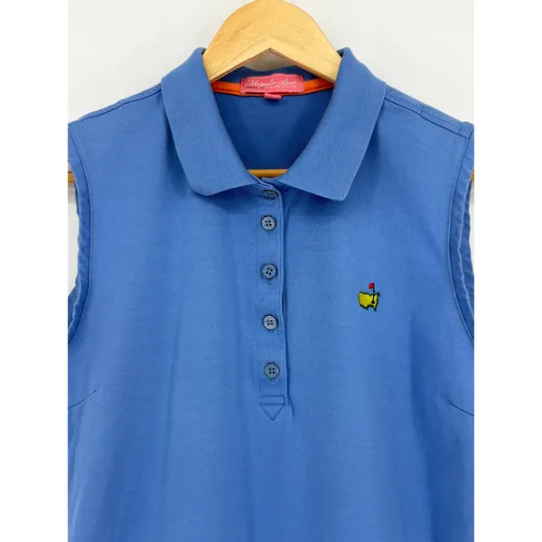 Masters Magnolia Lane Collection Women's Sleeveless Golf Polo Blue Large Vintage - Image 3