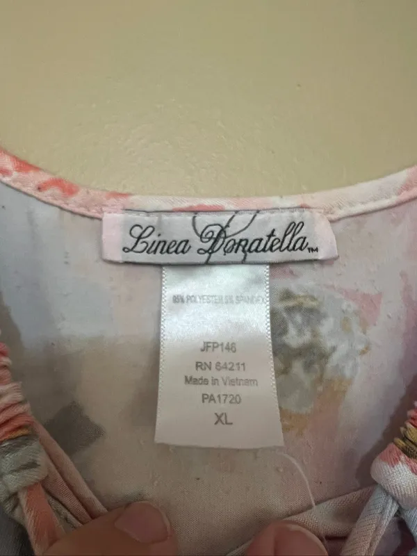 Linea Donatella Patterned Tank Top And Pants Lounge Set Womans Size XL - Image 5