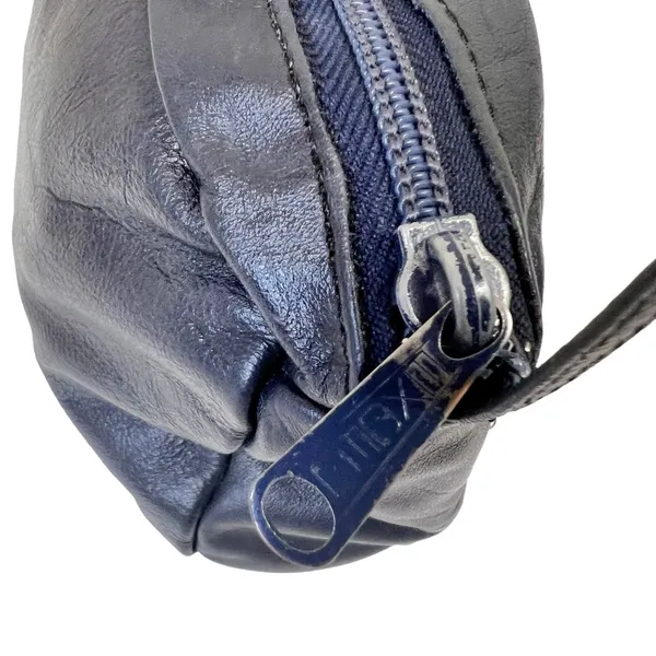Vintage 70’s Excel Dark Blue Leather Crossbody Bag - Image 6