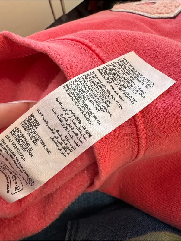 Anthropologie Pink 1995 Crewneck Sweatshirt Womens M Oversized Casual Athlesuire - Image 3