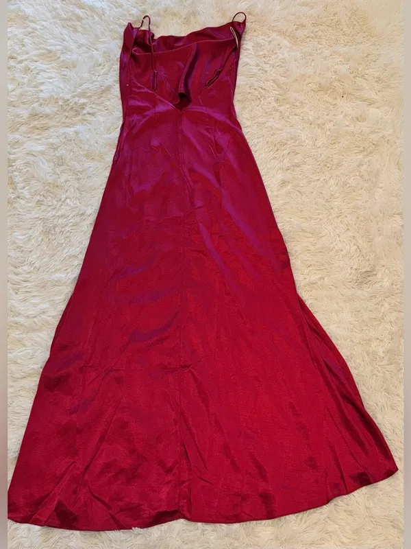 NEW ELLIATT Clementine Cowl Neck Maxi Dress scarlet red Sz L - Image 7