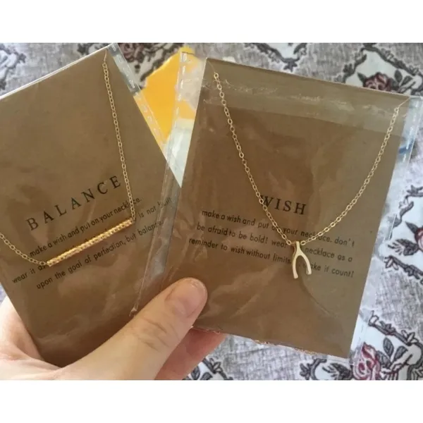 Boutique NEW Balance Bar Necklace Gold Minimalist‎ Pendant Delicate Chain Jewelry Gift - Image 5