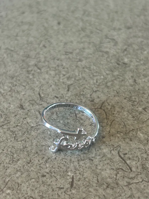 Always Blessed silver faith ring - Image 5