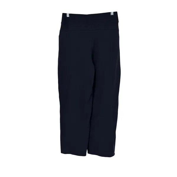 Pact Airplane Pintuck Wide Leg Pants Women's M Navy Organic Cotton Pull On - Image 2