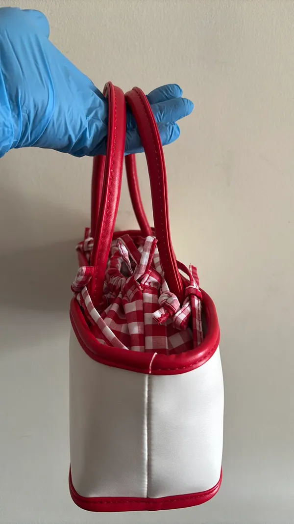 Handbag Cherrylicious White Red Gingham 🍒 - Image 4