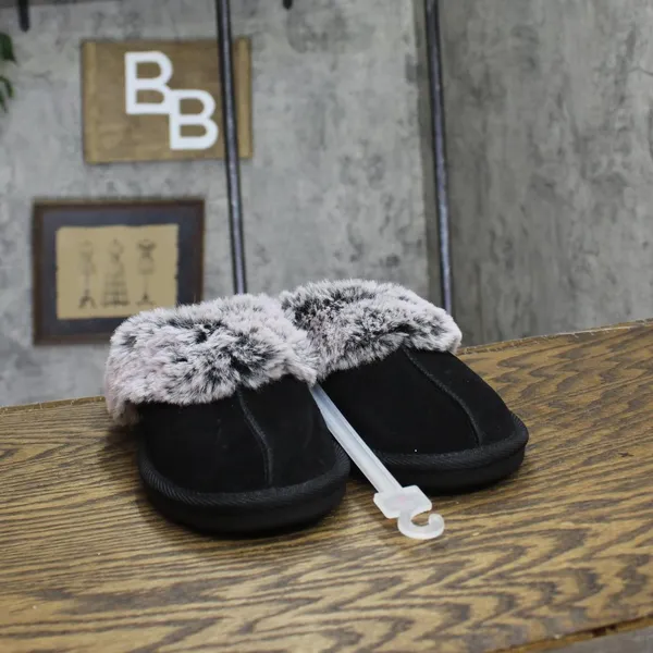 NWT Stars Above Womens Chandra Scuff Slippers 88498519 Black 5M - Image 7