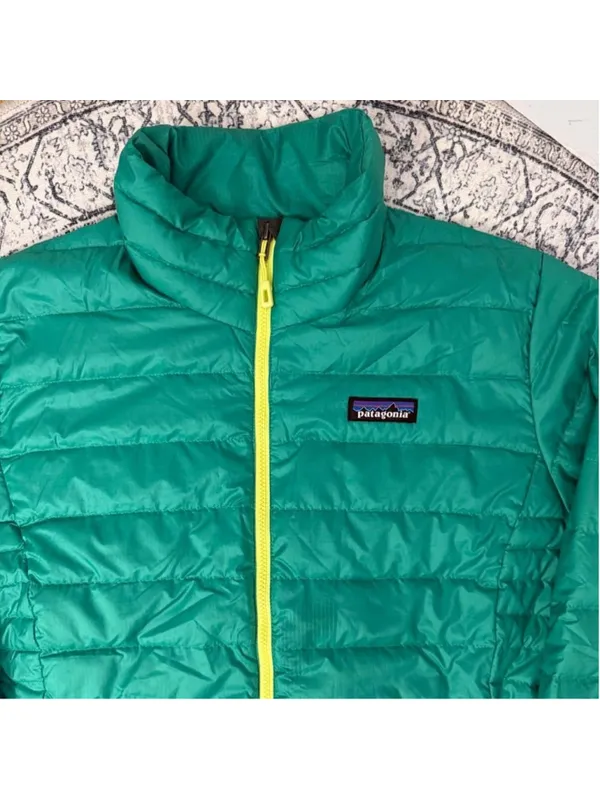 Patagonia 84693 Women's Emerald Green Down Puffer Sweater Jacket - L - Image 2