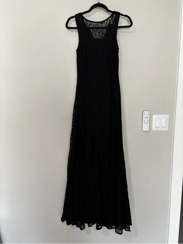 Petal & Pup Keani Laci Maxi Dress Black Size Small - Image 2
