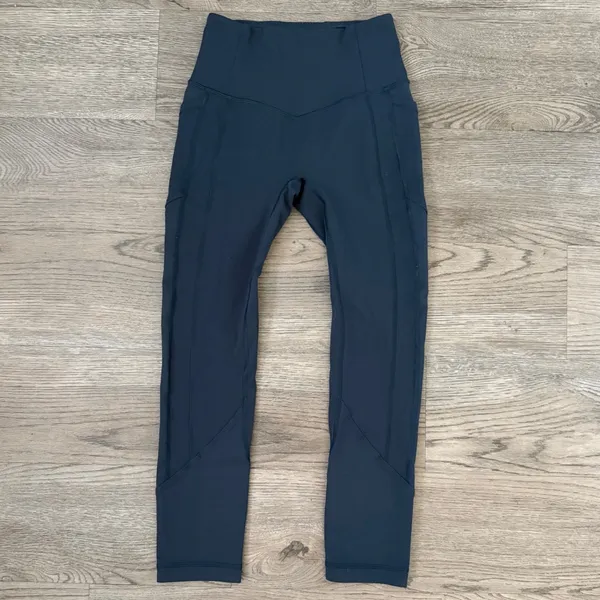 Lululemon All The Right Places Crop II 23" Leggings 4 Midnight Navy Luxtreme - Image 3