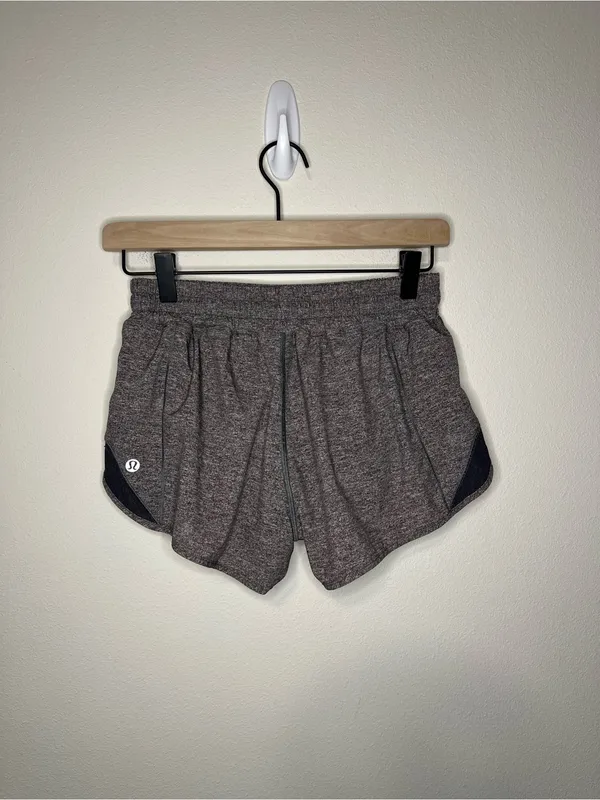 Lululemon Hotty Hot Short 2.5" Heather Lux Multi Black Heather Black W7ATIR Sz 6 - Image 4