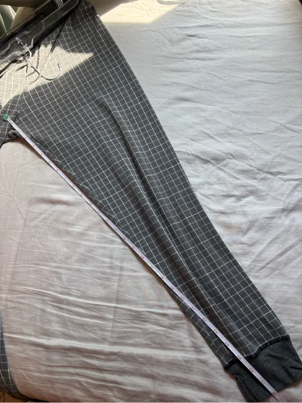 Intimately Free People Pajama Set Gray Plaid Lounge Jogger Medium - Image 10