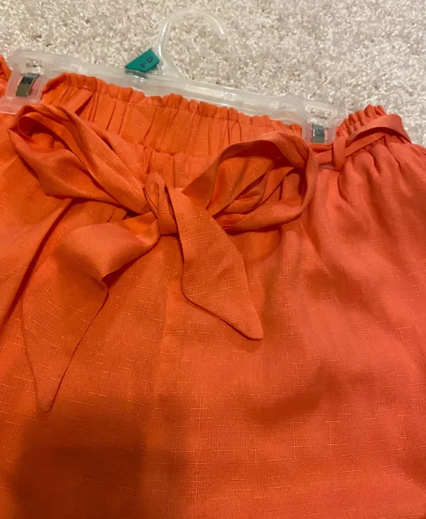 Imi Ami Orange Flowey Shorts - Image 2