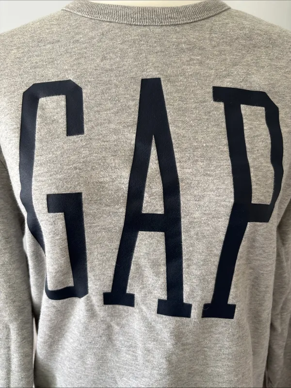 GAP Gray Logo Sweatshirt Size Small (Oversized Fit) Cozy Casual Athleisure - Image 5