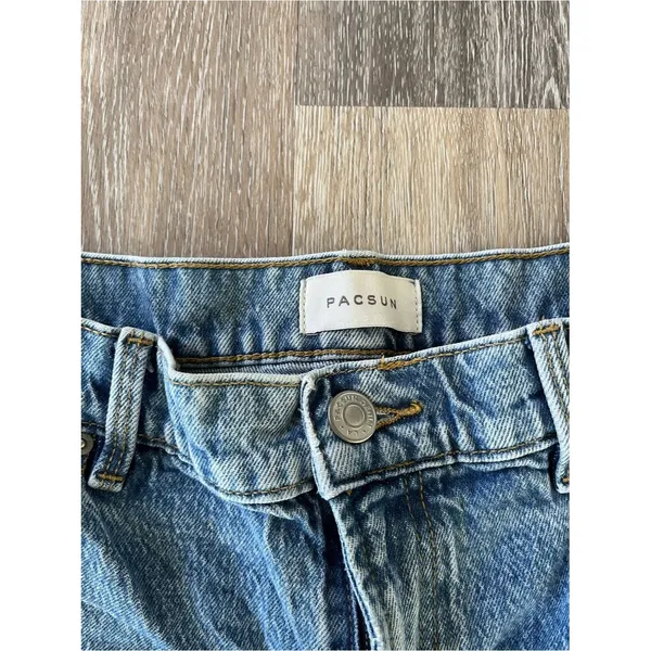 PacSun Jordyn Low Rise Straight Jeans Size 30 Light Wash Y2K Stretch Denim Blue - Image 8