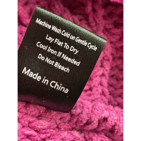 POL Pink Cable Knit‎ Oversized Cropped Sweater Size S - Image 11