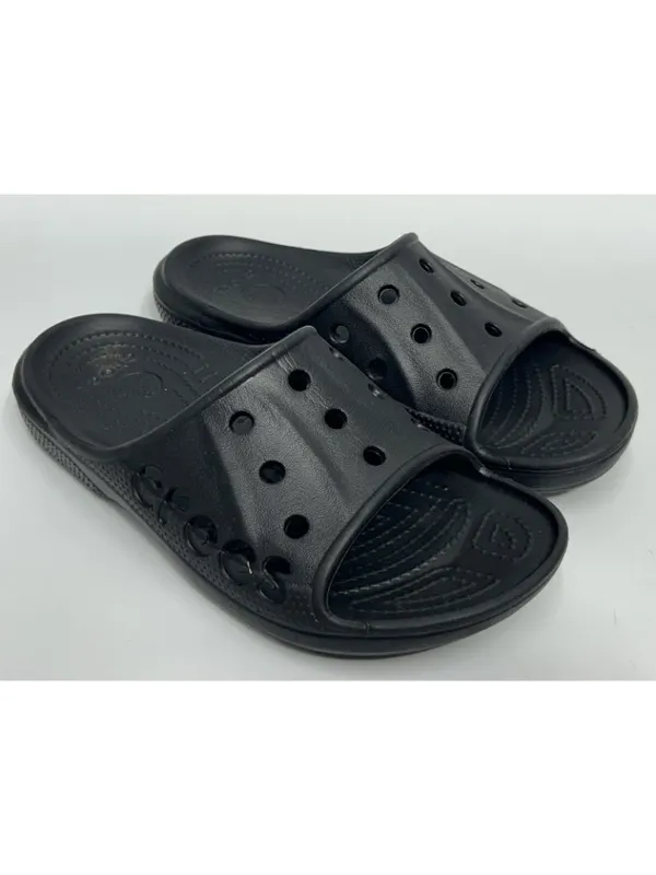 Crocs Baya II Slide Sandals Womens Size 6 Black Athletic Slip On Shoes - Image 2