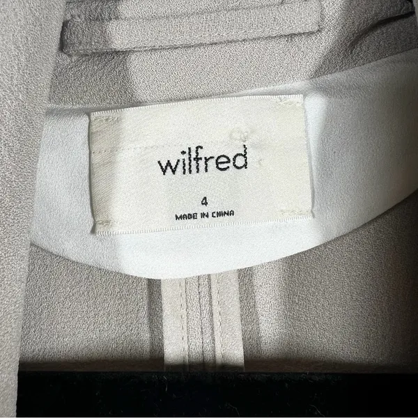 Aritzia Wilfred Beige Chevalier Relaxed Open Front‎ Blazer - Image 2