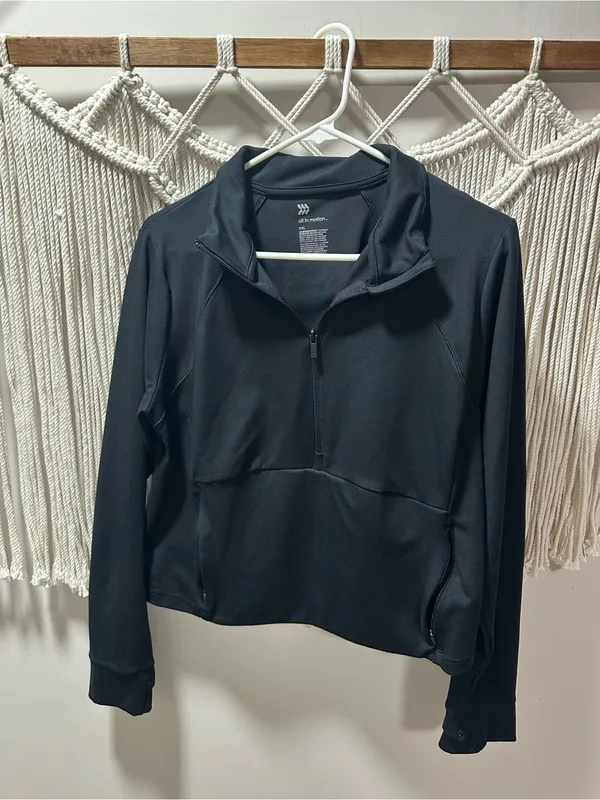 all in motion Black Half-Zip Athletic Pullover - Image 4
