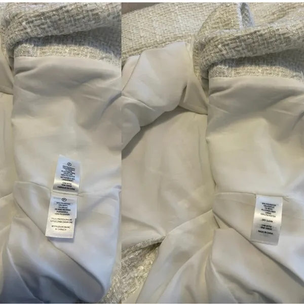 White Textured Suit Jacket - Image 8