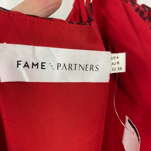 Fame and Partners Red Casablanca Maxi Dress Sz.4 NWT - Image 7