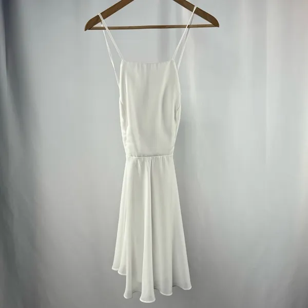 Lulus Letter of Love Backless‎ Skater Dress in White Size Medium - Image 5