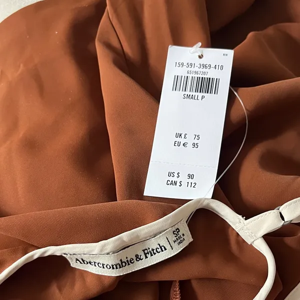 Abercrombie & Fitch Brown Slip Maxi Dress NWT - Image 8