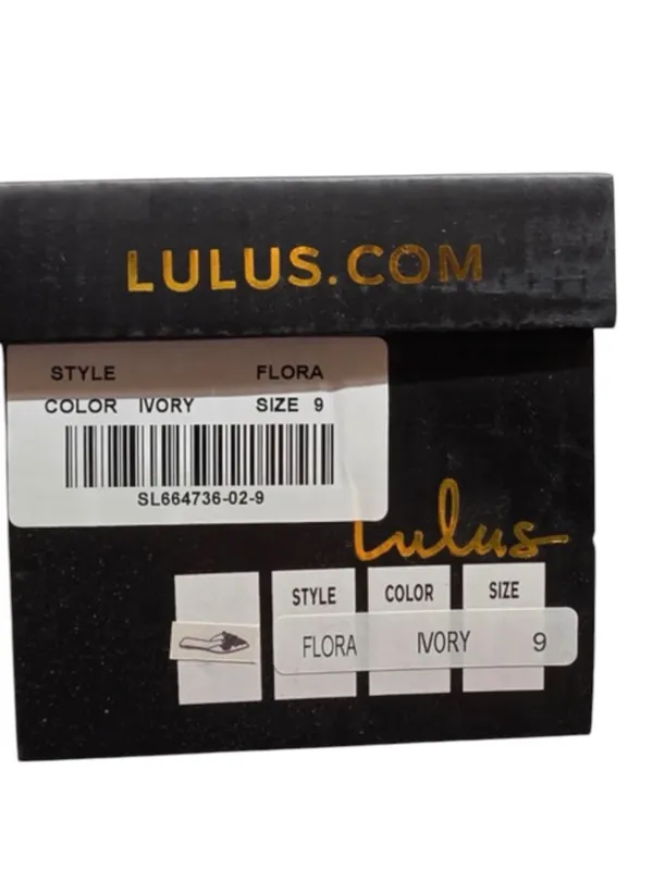 Lulu's Champagne Pearl-Embellished Pointed slip on Mule Bridal regency core - Image 3