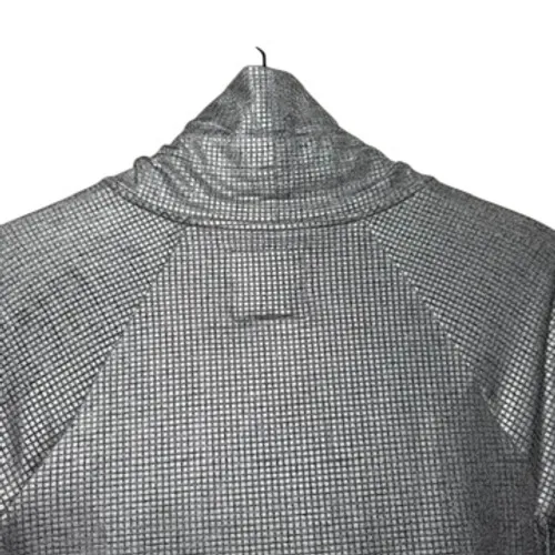 Koral Silver‎ Metallic Funnel Neck Crop Top Womens Small Athleisure Pullover - Image 7