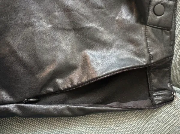 REWASH Black Faux Leather Women’s Shorts XS - Image 6