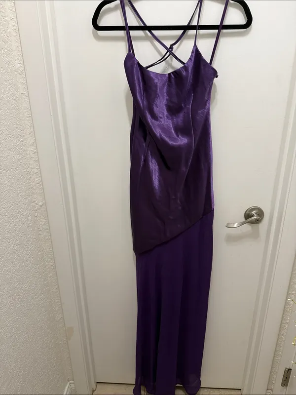 Runaway The Label Purple Satin Maxi Dress - Image 2