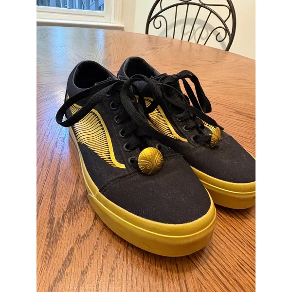 Vans Harry Potter Golden Snitch Sneakers Womens 6.5 Black Gold Old Skool Shoes - Image 2