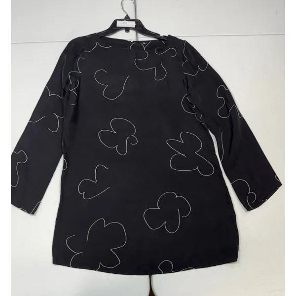 Madewell Shift Mini Dress in Floral black Medium - Image 2