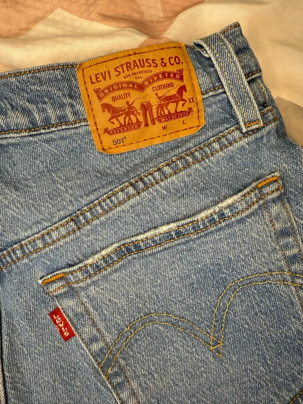 Women’s Distressed Levi’s Denim Shorts - Image 3
