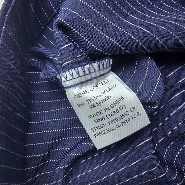 Princess Polly NWT Navy Pinstripe Wide Leg Pants High‎ Waisted Trousers Size 10 - Image 6
