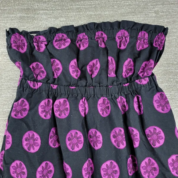 Free People Leanna Dress Womens M Black‎ Purple Bandeau Summer Boho Empire - Image 13